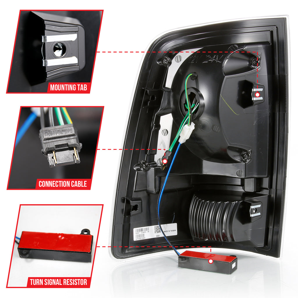 ANZO USA 311320 Tail Light Assembly for Select Dodge Ram 1500, Dodge Ram 2500, Dodge Ram 3500, Ram 1500, Ram Classic, Ram 2500, Ram