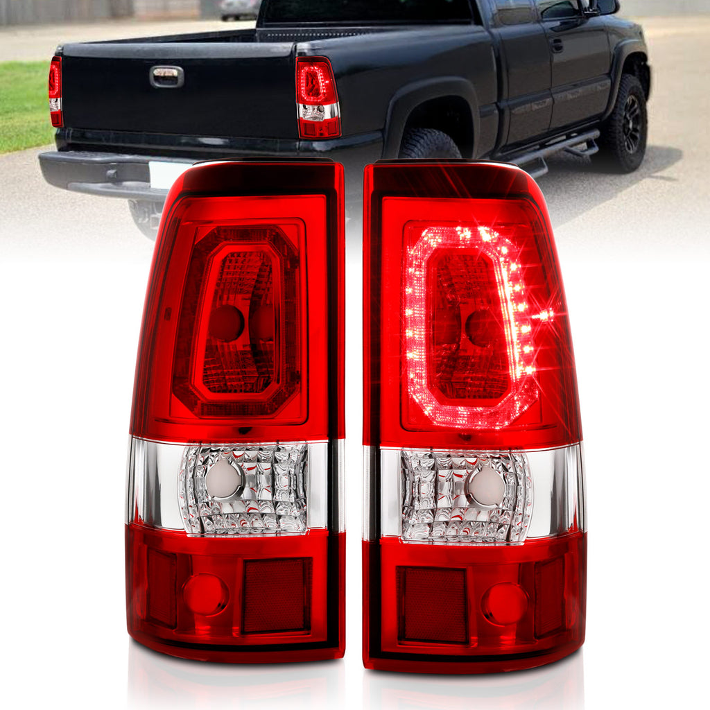 ANZO USA 311326 Tail Light Assembly for Select Chevrolet Silverado 1500, Chevrolet Silverado HD, Chevrolet Silverado 2500, Chevrolet Silverado HD, Chevrolet Silverado 3500, GMC Sierra 1500, GMC Sierra Classic, GMC Sierra HD, GMC Sierra HD Classic, GMC