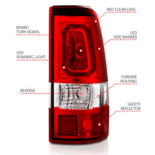 Load image into Gallery viewer, ANZO USA 311326 Tail Light Assembly for Select Chevrolet Silverado 1500, Chevrolet Silverado HD, Chevrolet Silverado 2500, Chevrolet Silverado HD, Chevrolet Silverado 3500, GMC Sierra 1500, GMC Sierra Classic, GMC Sierra HD, GMC Sierra HD Classic, GMC