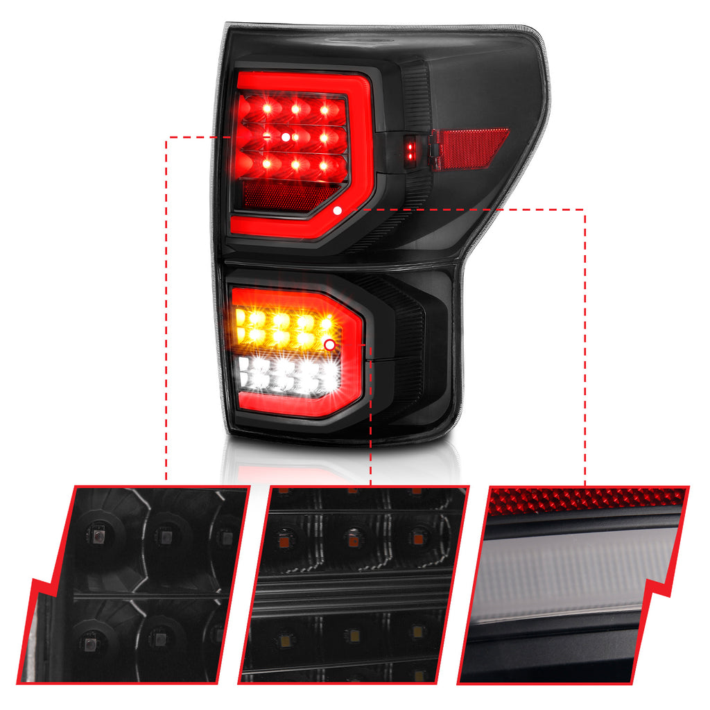 ANZO USA 311337 Tail Light Assembly for Select Toyota Tundra