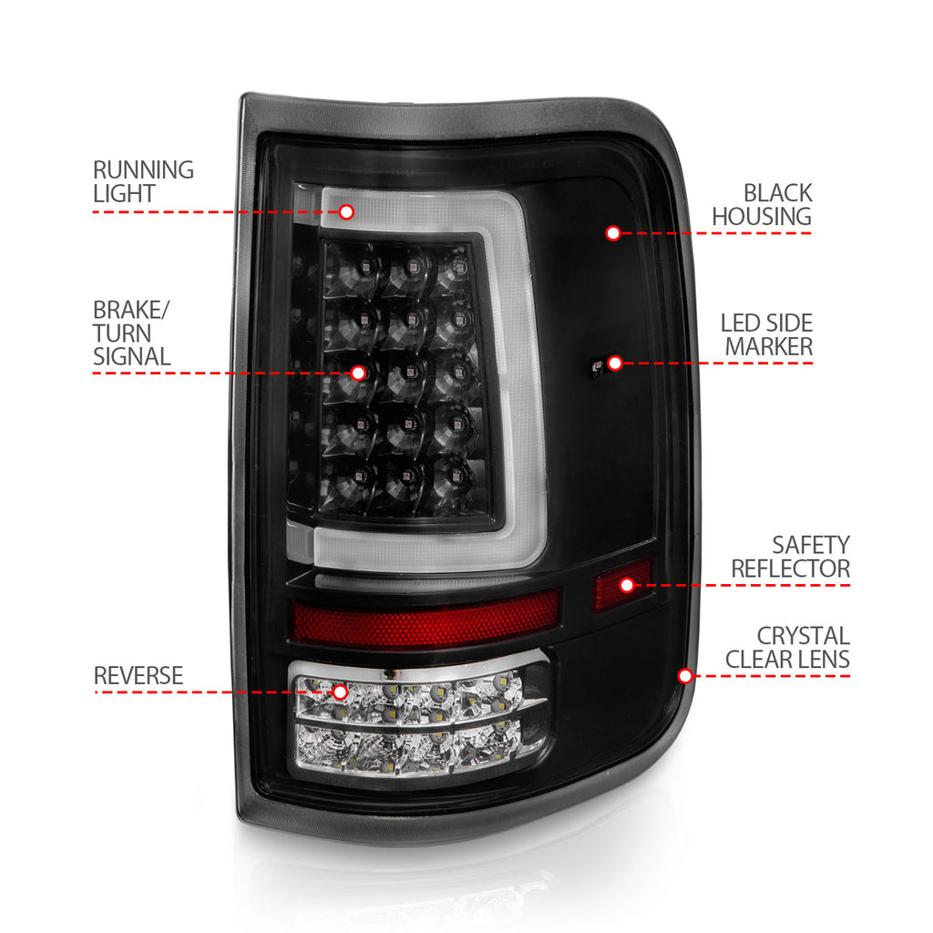 ANZO USA 311342 Tail Light Assembly for Select Ford F-150