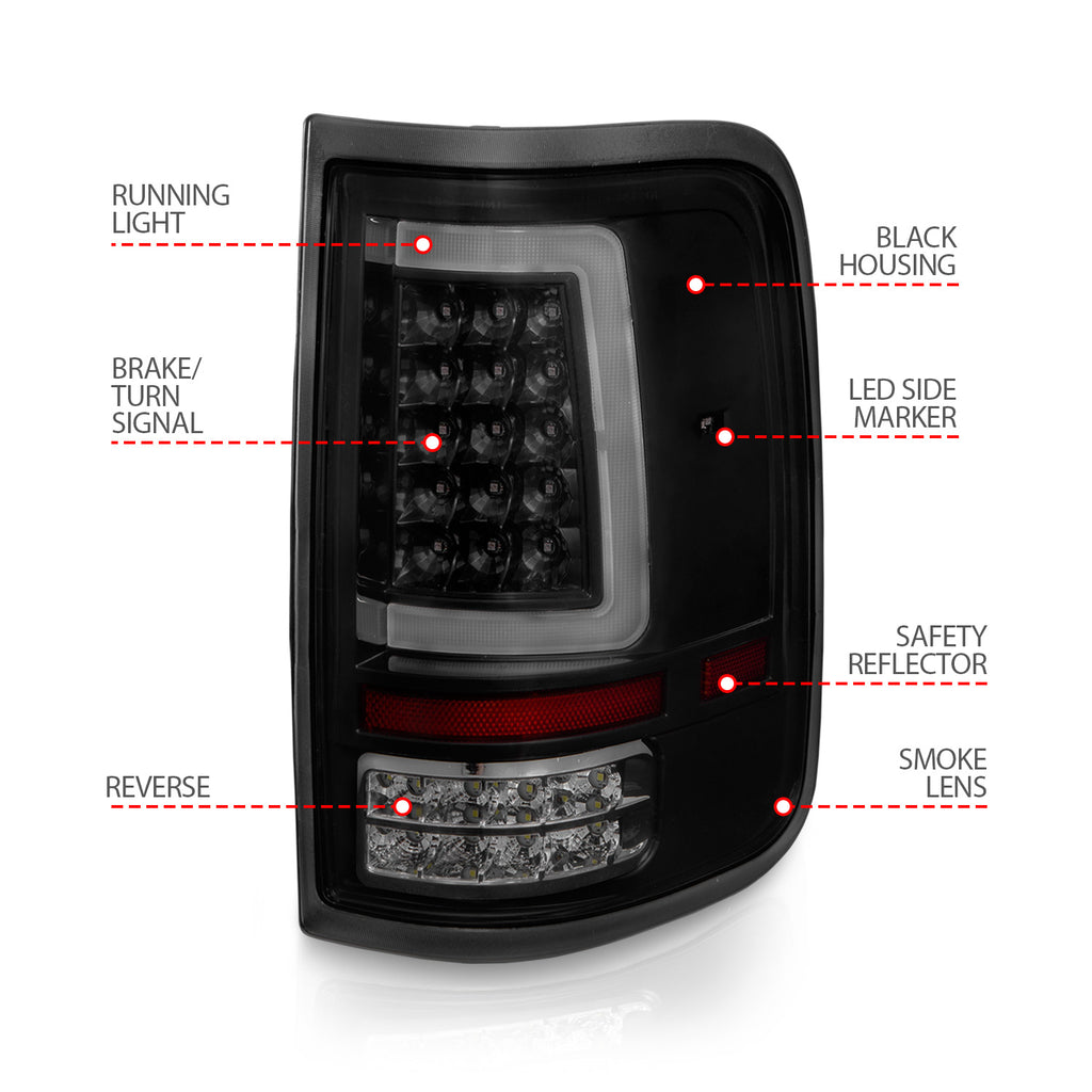 ANZO USA 311343 Tail Light Assembly for Select Ford F-150