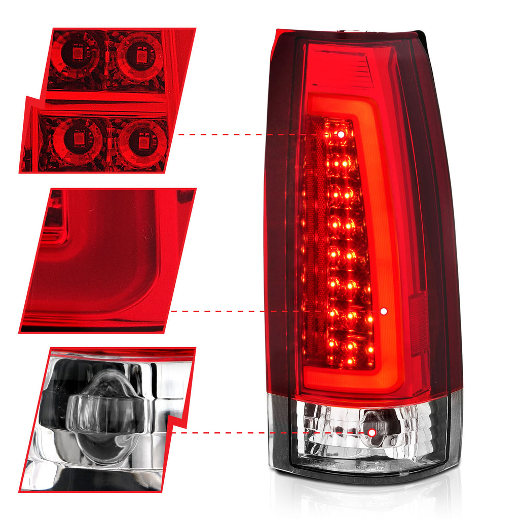 ANZO USA 311346 Tail Light Assembly for Select Cadillac Escalade, Chevrolet Blazer, Chevrolet C1500, Chevrolet C2500, Chevrolet C3500, Chevrolet K1500, Chevrolet K2500, Chevrolet K3500, Chevrolet Suburban, Chevrolet Tahoe, GMC C1500, GMC C2500, GMC
