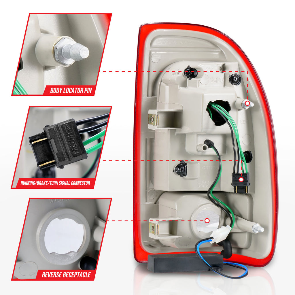 ANZO USA 311349 Tail Light Assembly for Select Dodge Dakota