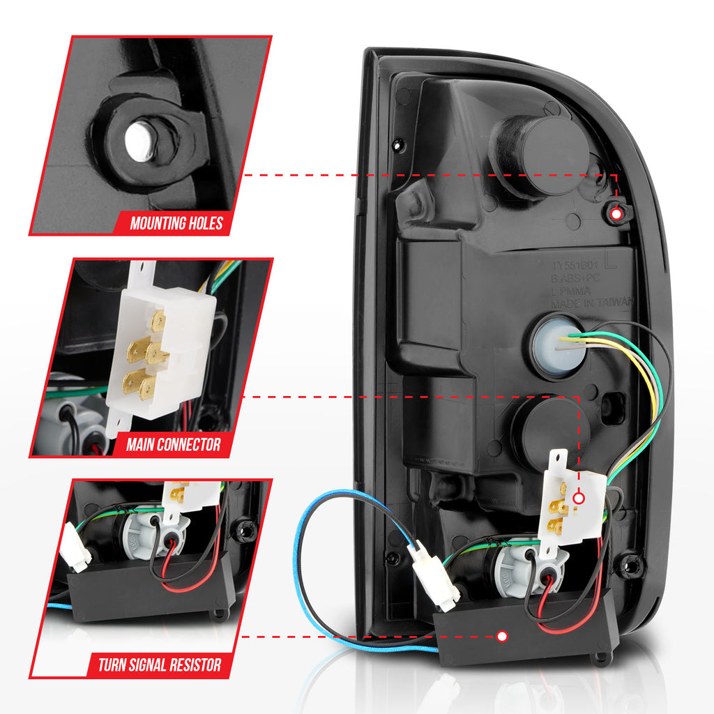 ANZO USA 311355 Tail Light Assembly for Select Toyota Tacoma
