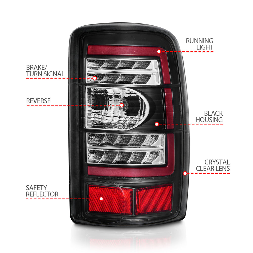 ANZO USA 311362 Tail Light Assembly for Select Chevrolet Suburban 1500, Chevrolet Suburban 2500, Chevrolet Tahoe, GMC Yukon, GMC Yukon XL 1500, GMC Yukon XL
