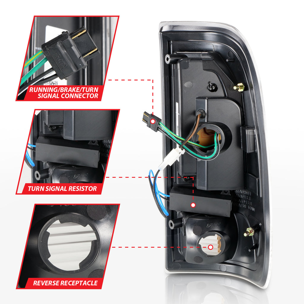 ANZO USA 311378 Tail Light Assembly for Select Ford F-150, Ford F-250 Super Duty, Ford F-350 Super Duty, Ford F-450 Super Duty