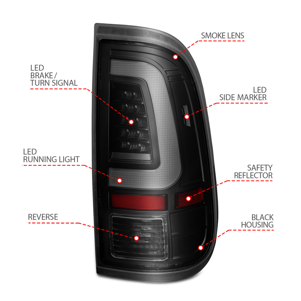 ANZO USA 311379 Tail Light Assembly for Select Ford F-250 Super Duty, Ford F-350 Super Duty, Ford F-450 Super Duty, Ford F-550 Super Duty