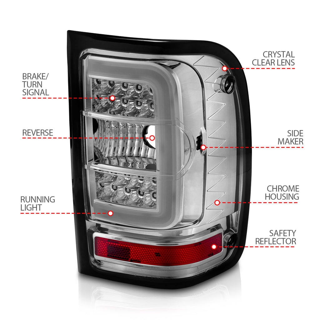 ANZO USA 311392 Tail Light Assembly for Select Ford Ranger