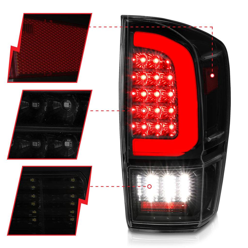ANZO USA 311401 Tail Light Assembly for Select Toyota Tacoma