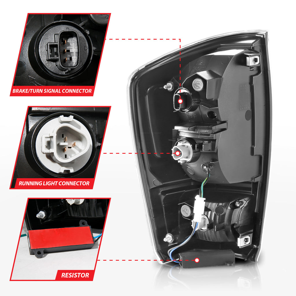 ANZO USA 311401 Tail Light Assembly for Select Toyota Tacoma