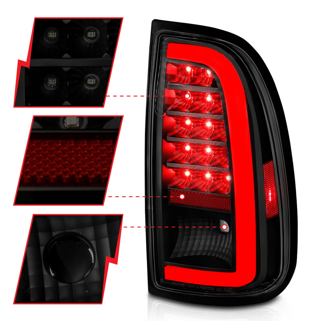 ANZO USA 311412 Tail Light Assembly for Select Toyota Tundra