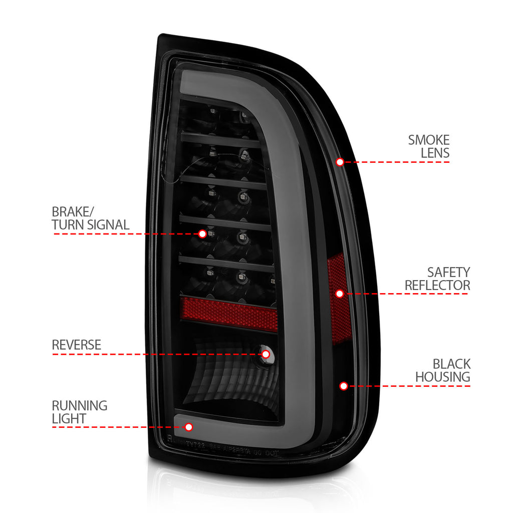 ANZO USA 311412 Tail Light Assembly for Select Toyota Tundra