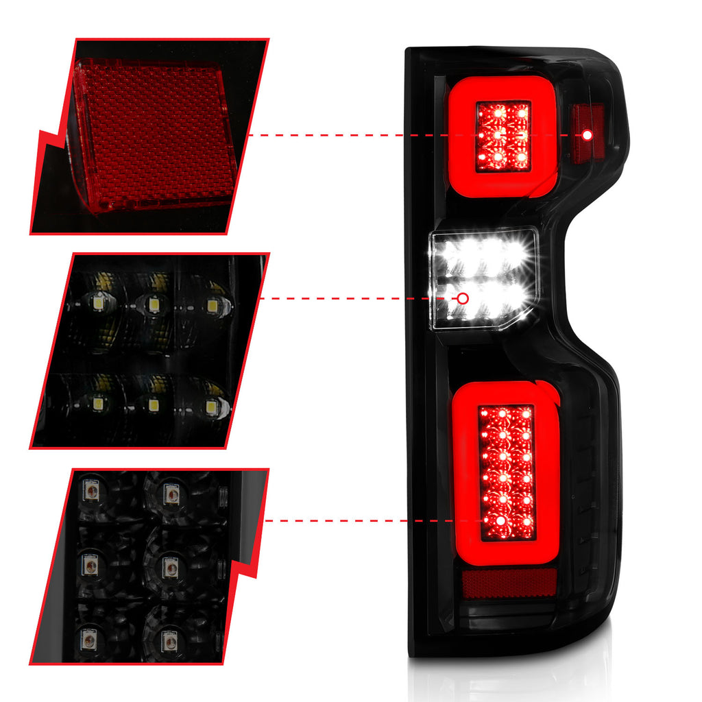 ANZO USA 311415 Tail Light Assembly for Select Chevrolet Silverado 1500, Chevrolet Silverado LTD, Chevrolet Silverado HD, Chevrolet Silverado HD
