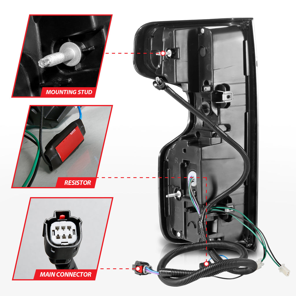 ANZO USA 311416 Tail Light Assembly for Select Chevrolet Silverado 1500, Chevrolet Silverado LTD, Chevrolet Silverado HD, Chevrolet Silverado HD