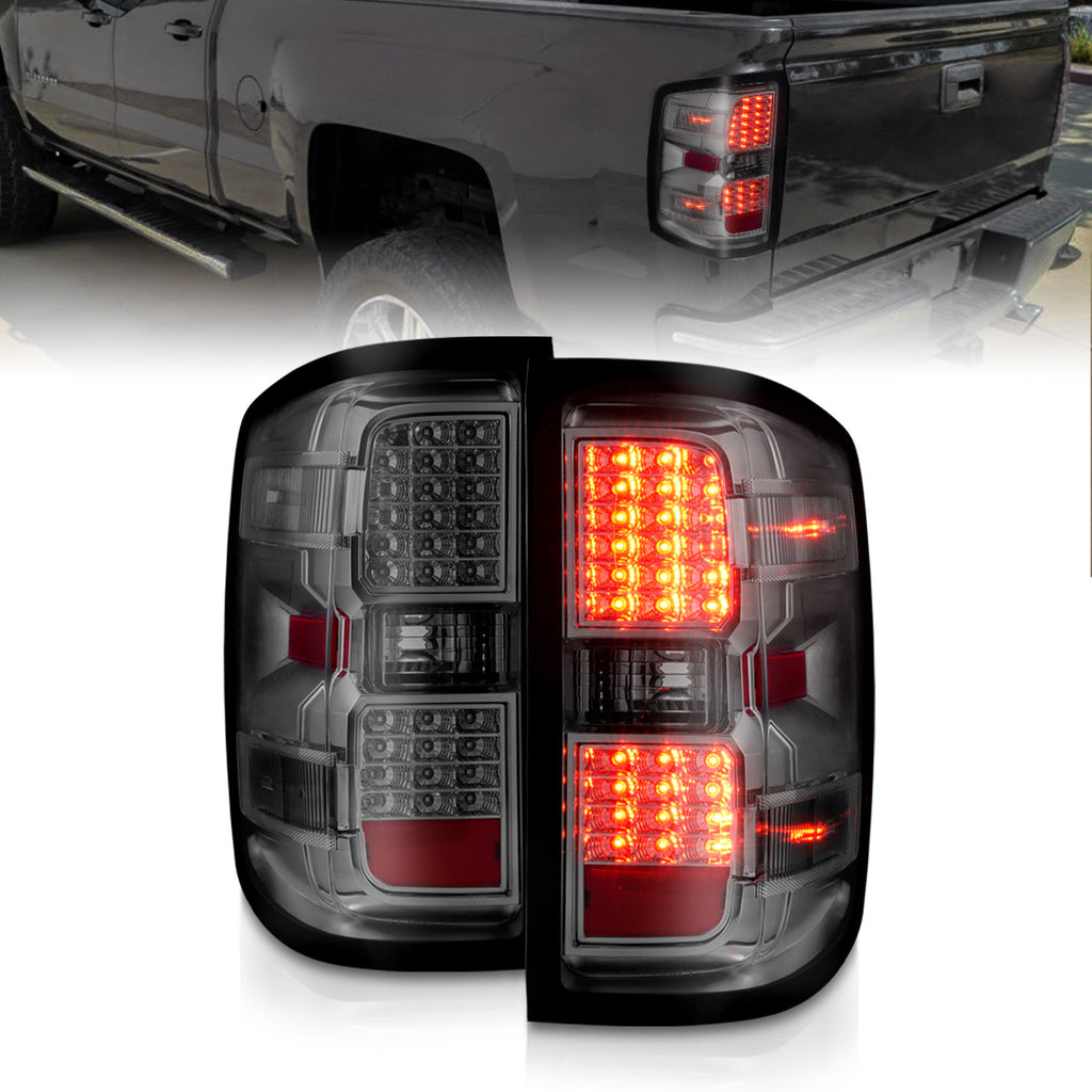 ANZO USA 311424 Tail Light Assembly for Select Chevrolet Silverado 1500, Chevrolet Silverado 2500, Chevrolet Silverado HD, Chevrolet Silverado 3500, Chevrolet Silverado HD, GMC Sierra HD