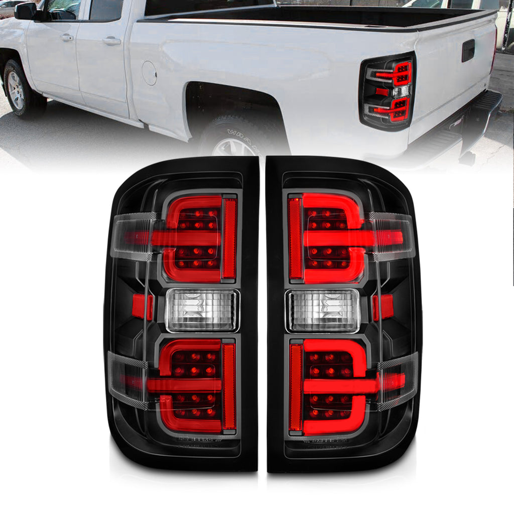 ANZO USA 311425 Tail Light Assembly for Select Chevrolet Silverado 1500, Chevrolet Silverado 2500, Chevrolet Silverado HD, Chevrolet Silverado 3500, Chevrolet Silverado HD, GMC Sierra HD