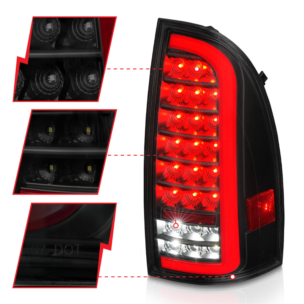 ANZO USA 311428 Tail Light Assembly for Select Toyota Tacoma