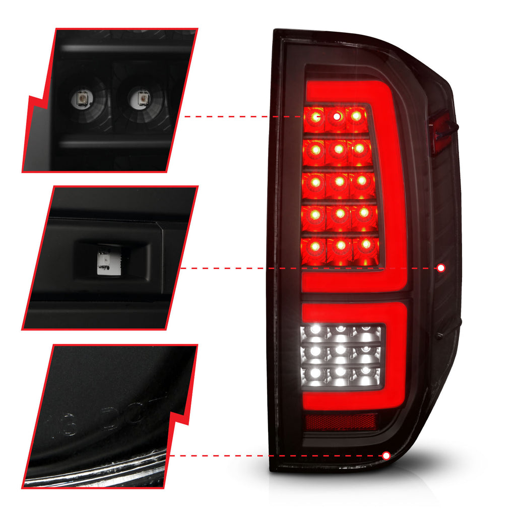 ANZO USA 311437 Tail Light Assembly for Select Toyota Tundra