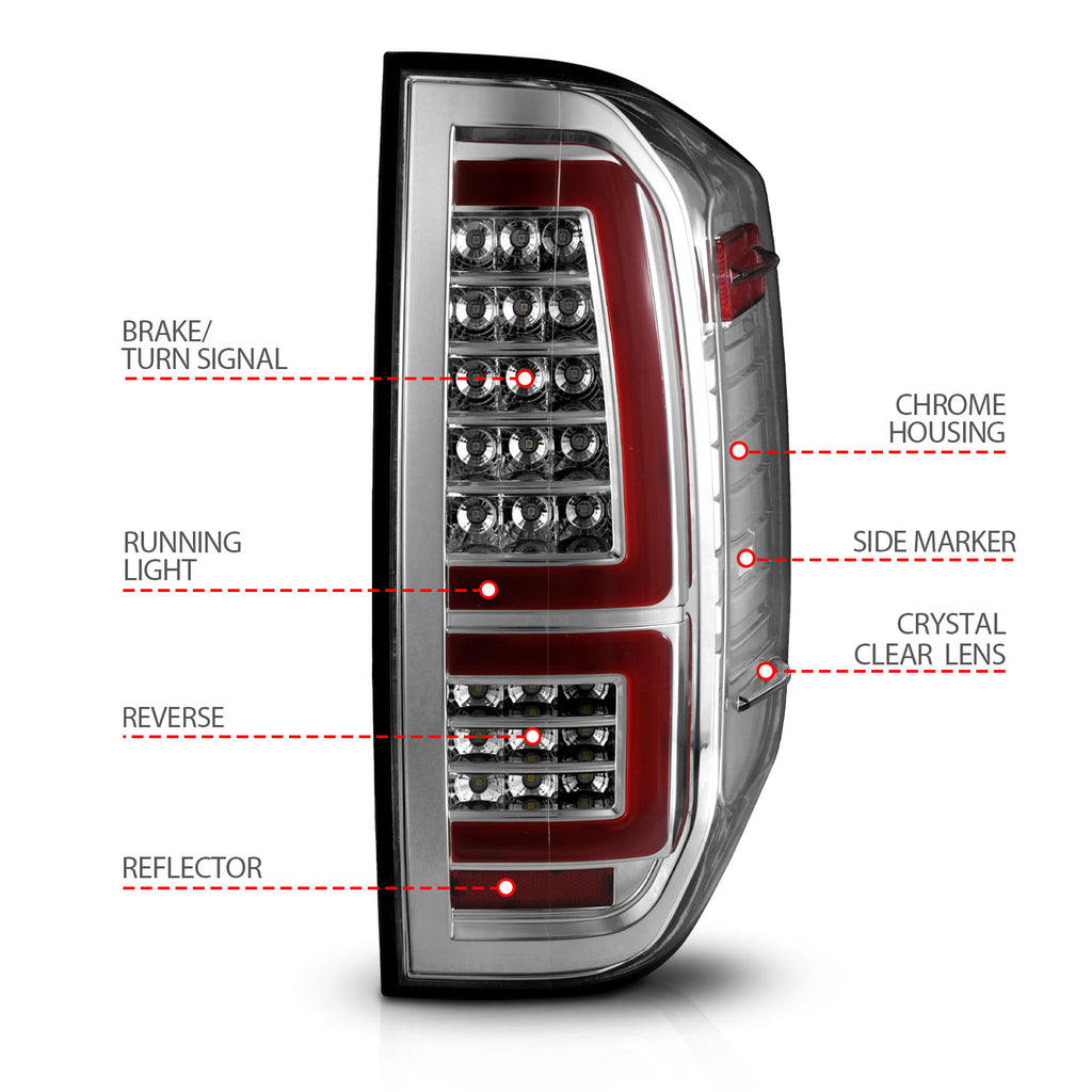 ANZO USA 311438 Tail Light Assembly for Select Toyota Tundra
