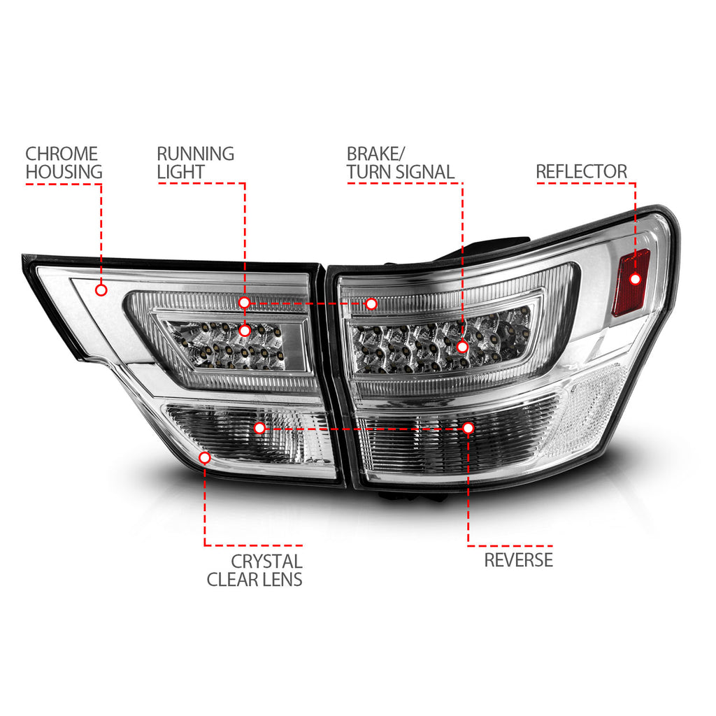 ANZO USA 311441 Tail Light Assembly for Select Jeep Grand Cherokee