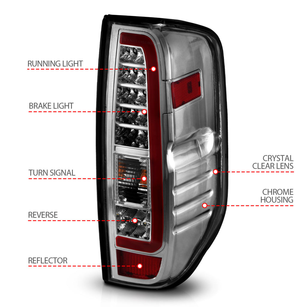 ANZO USA 311445 Tail Light Assembly for Select Nissan Frontier, Nissan NP300 Frontier, Suzuki Equator