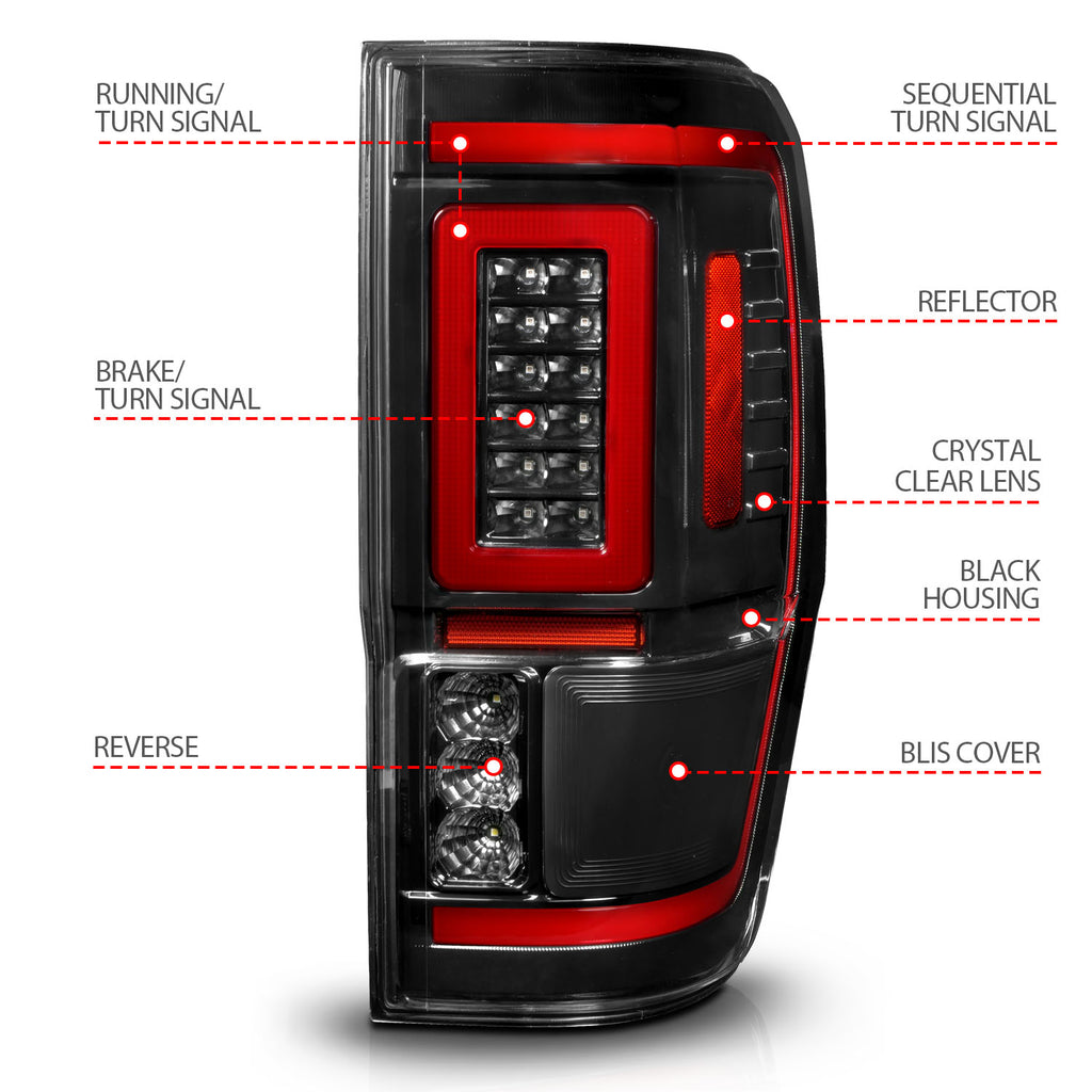 ANZO USA 311446 Tail Light Assembly for Select Ford Ranger