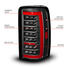 Load image into Gallery viewer, ANZO USA 311448 Tail Light Assembly for Select Chevrolet Suburban 1500, Chevrolet Suburban 2500, Chevrolet Tahoe, GMC Yukon, GMC Yukon XL 1500, GMC Yukon XL