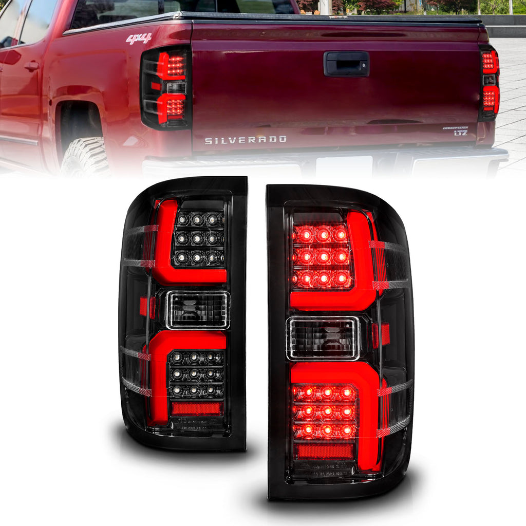 ANZO USA 311450 Tail Light Assembly for Select Chevrolet Silverado 1500, Chevrolet Silverado HD, Chevrolet Silverado HD, GMC Sierra HD