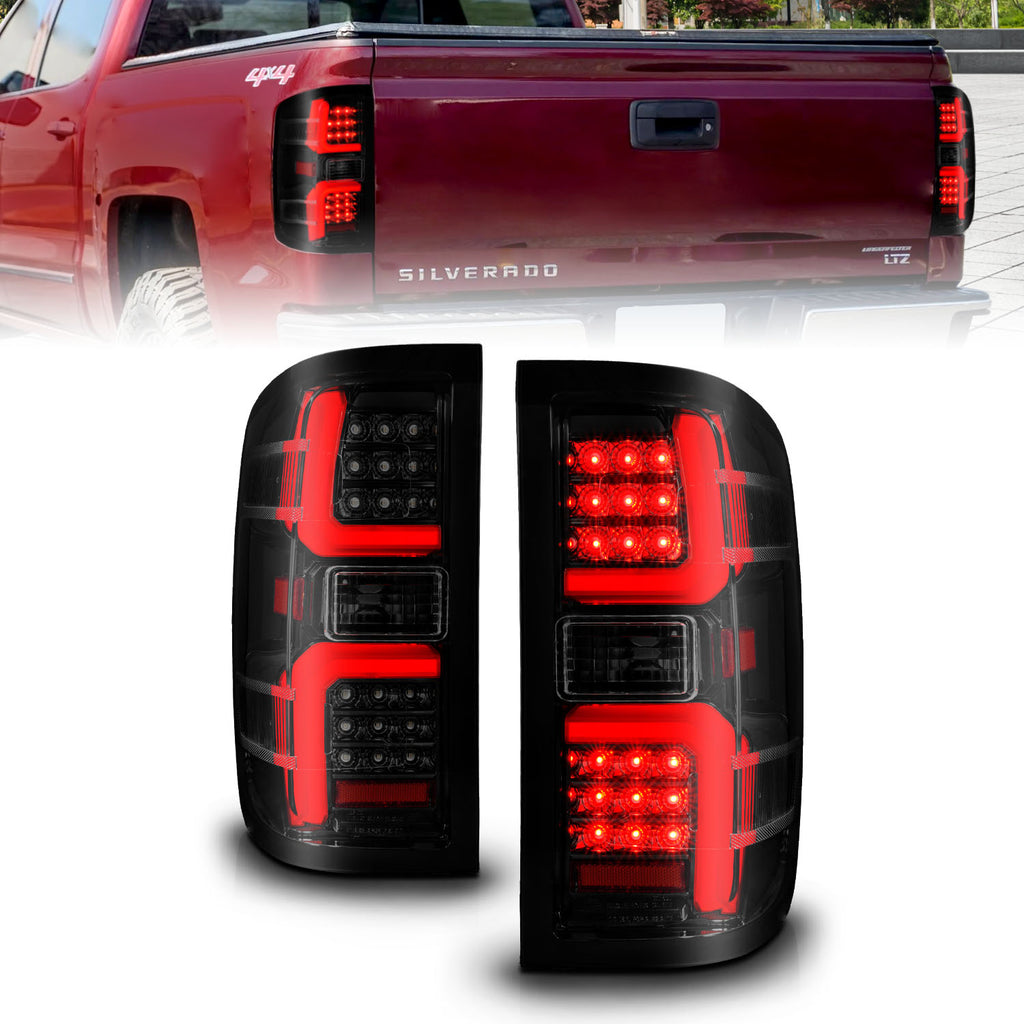 ANZO USA 311451 Tail Light Assembly for Select Chevrolet Silverado 1500, Chevrolet Silverado HD, Chevrolet Silverado HD, GMC Sierra HD