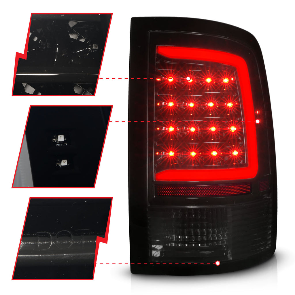 ANZO USA 311453 Tail Light Assembly for Select Dodge Ram 1500, Dodge Ram 2500, Dodge Ram 3500, Ram 1500, Ram Classic, Ram 2500, Ram