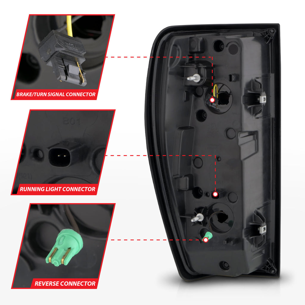 ANZO USA 311457 Tail Light Assembly for Select GMC Sierra 1500, GMC Sierra HD, GMC Sierra HD