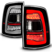 Load image into Gallery viewer, ANZO USA 311469 RAM 1500 09-18, 2500/3500 10-18 LED TAIL LIGHTS BLACK CLEAR LENS W/ SQTL SIGNAL for Select Dodge Ram 1500, Dodge Ram 2500, Dodge Ram 3500, Ram 1500, Ram 2500, Ram
