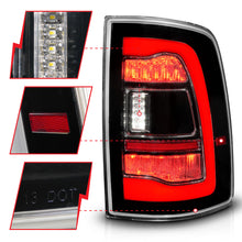 Load image into Gallery viewer, ANZO USA 311469 RAM 1500 09-18, 2500/3500 10-18 LED TAIL LIGHTS BLACK CLEAR LENS W/ SQTL SIGNAL for Select Dodge Ram 1500, Dodge Ram 2500, Dodge Ram 3500, Ram 1500, Ram 2500, Ram