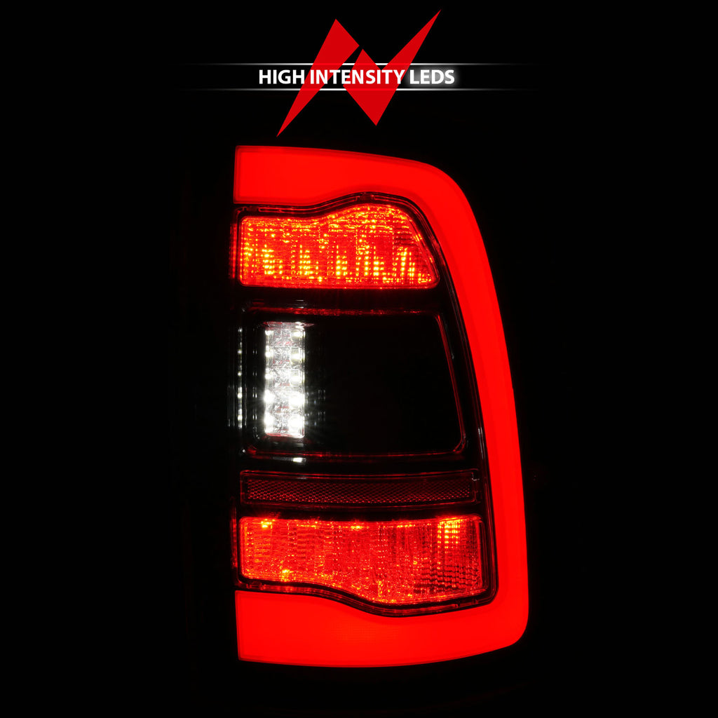 ANZO USA 311469 RAM 1500 09-18, 2500/3500 10-18 LED TAIL LIGHTS BLACK CLEAR LENS W/ SQTL SIGNAL for Select Dodge Ram 1500, Dodge Ram 2500, Dodge Ram 3500, Ram 1500, Ram 2500, Ram