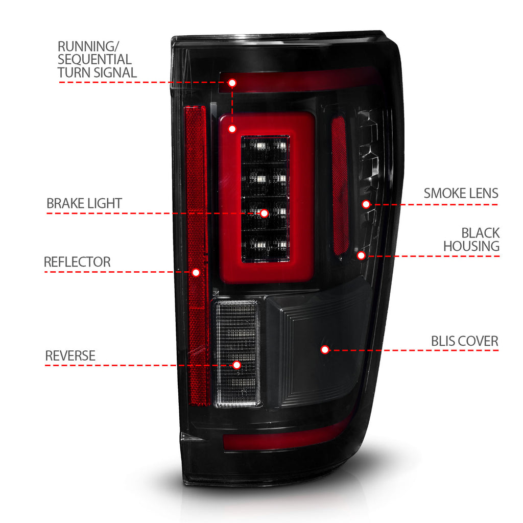 ANZO USA 311474 Tail Light Assembly for Select Ford F-150