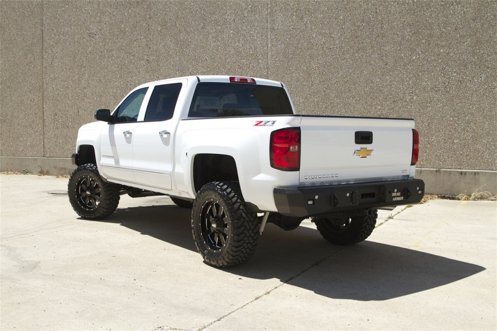 Road Armor 31200B Stealth Winch Rear Bumper for Select Chevrolet Silverado 1500, Chevrolet Silverado HD, Chevrolet Silverado HD, GMC Sierra 1500, GMC Sierra Limited, GMC Sierra HD, GMC Sierra HD