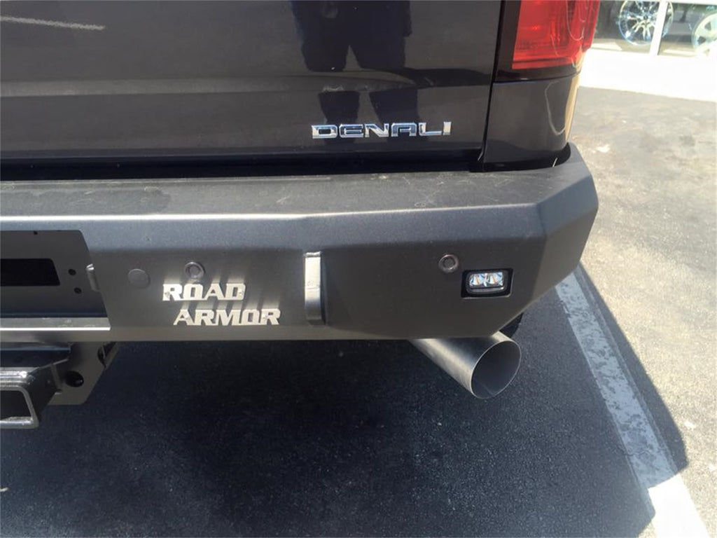 Road Armor 31200B Stealth Winch Rear Bumper for Select Chevrolet Silverado 1500, Chevrolet Silverado HD, Chevrolet Silverado HD, GMC Sierra 1500, GMC Sierra Limited, GMC Sierra HD, GMC Sierra HD