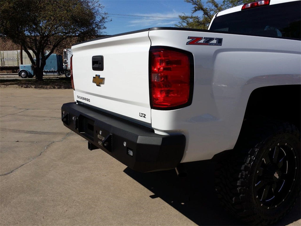 Road Armor 31200B Stealth Winch Rear Bumper for Select Chevrolet Silverado 1500, Chevrolet Silverado HD, Chevrolet Silverado HD, GMC Sierra 1500, GMC Sierra Limited, GMC Sierra HD, GMC Sierra HD