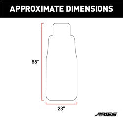 ARIES 3142-09 Seat Defender 58in. x 23in. Removable Waterproof Black Bucket Seat Cover - Truck Part Superstore
