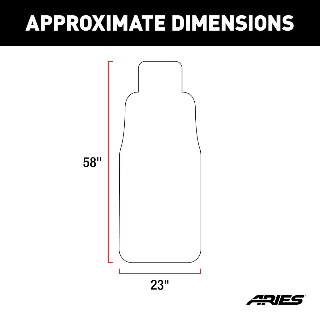 ARIES 3142-09 Seat Defender 58in. x 23in. Removable Waterproof Black Bucket Seat Cover - Truck Part Superstore