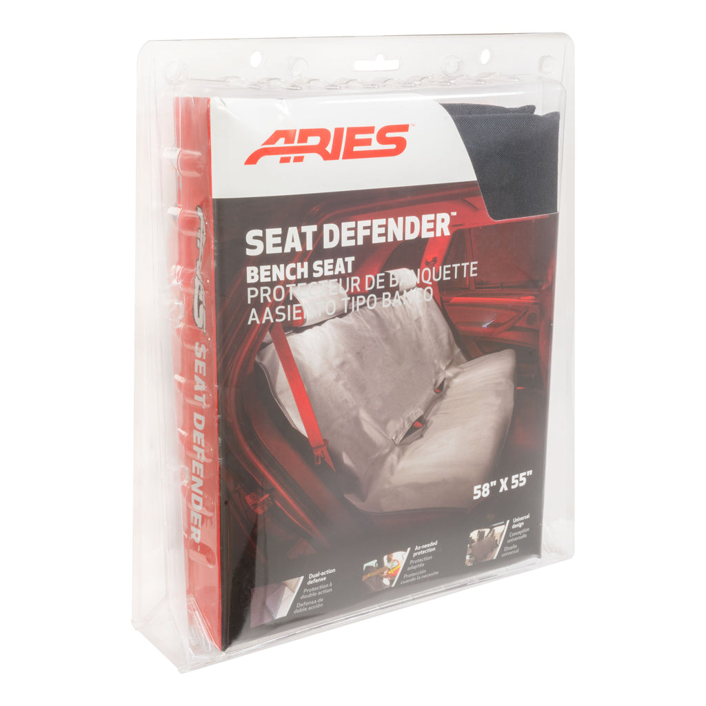 ARIES 3146-09 Seat Defender 58" x 55" Removable Waterproof Black Bench Seat Cover