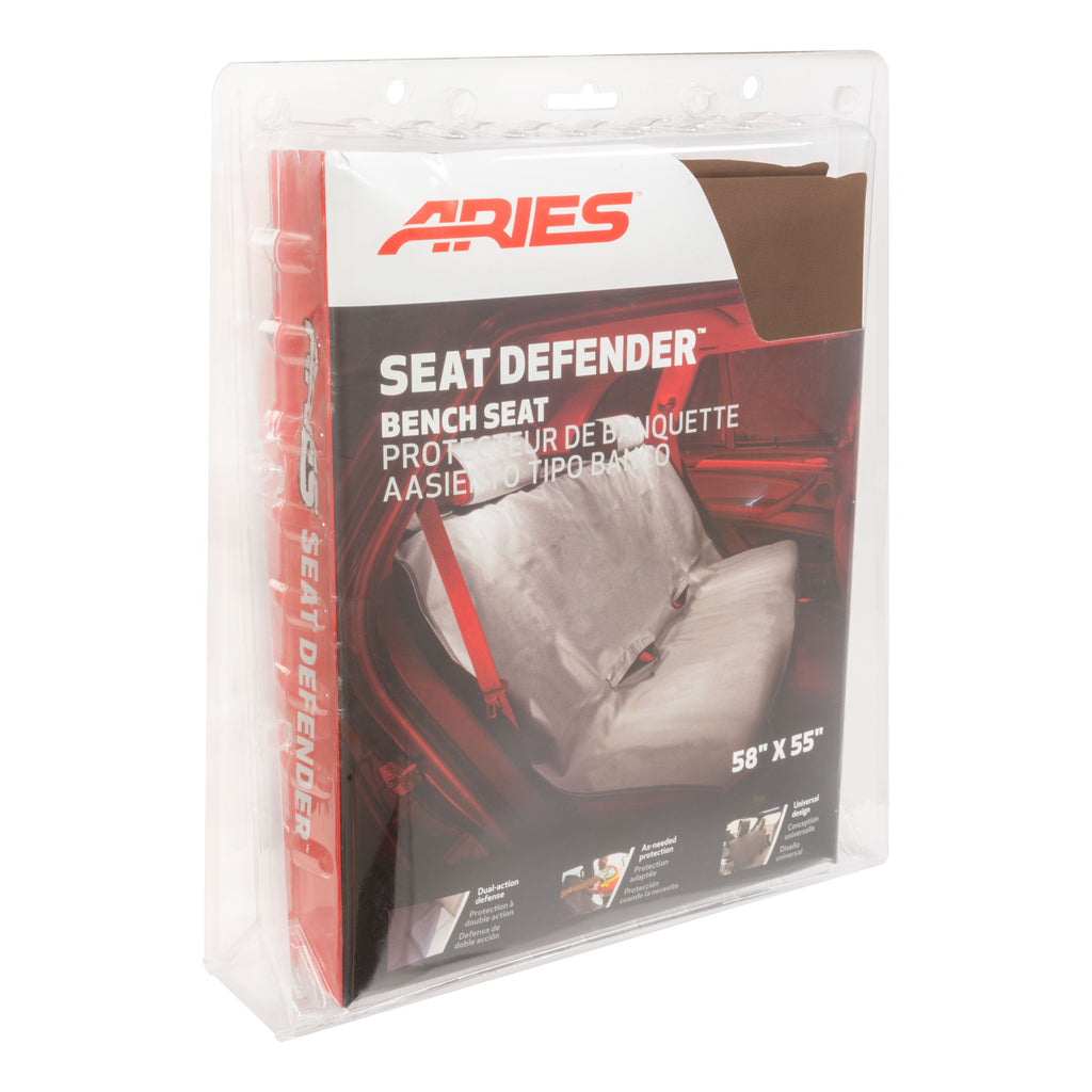 ARIES 3146-18 Seat Defender 58" x 55" Removable Waterproof Brown Bench Seat Cover