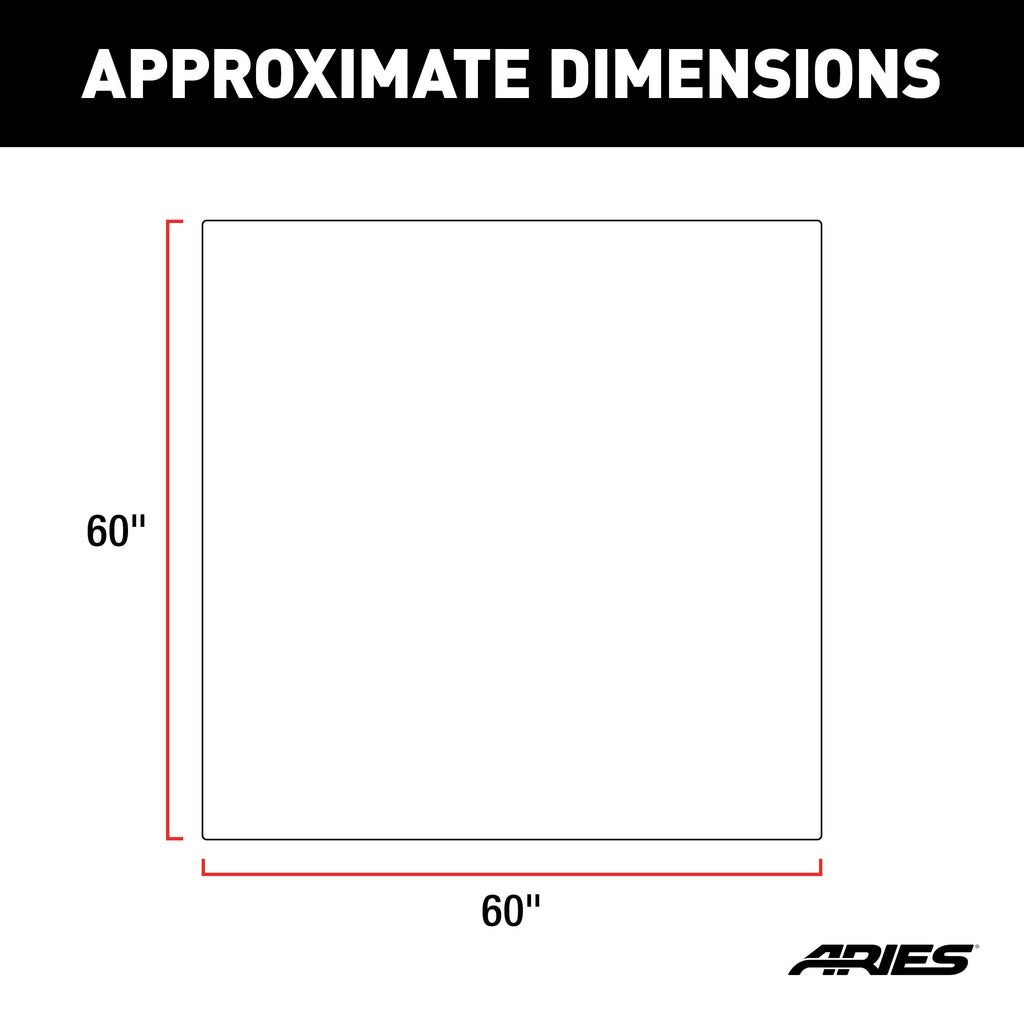 ARIES 3149-09 Seat Defender 60" x 60" Removable Waterproof Black Cargo Blanket Protector