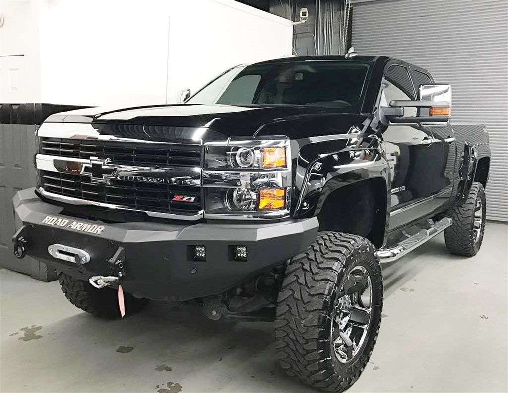 Road Armor 315R0B Stealth Winch Front Bumper for Select Chevrolet Silverado HD, Chevrolet Silverado HD