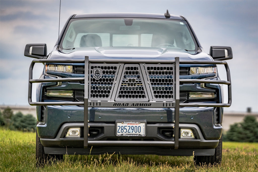 Road Armor 3191-BRSH Vaquero Grille Guard for Select Chevrolet Silverado