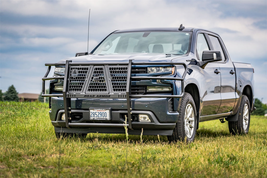 Road Armor 3191-BRSH Vaquero Grille Guard for Select Chevrolet Silverado