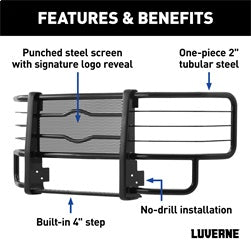 Luverne 320933 LUVERNE 320933 Prowler Max Black Steel Grille Guard (No Brackets) for Select Dodge Ram 1500, Ram 1500, Ram Classic