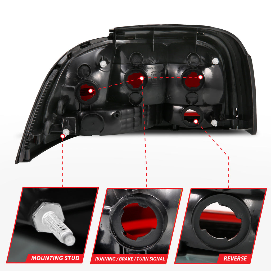 ANZO USA 321350 Tail Light Assembly for Select Ford Mustang