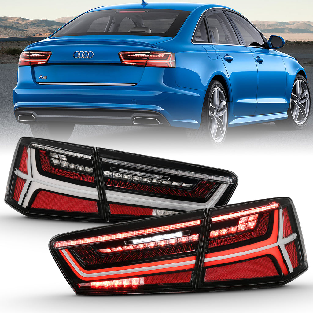 ANZO USA 321352 LED Tail Lights for Select Audi A6, Audi A6 Quattro, Audi S6